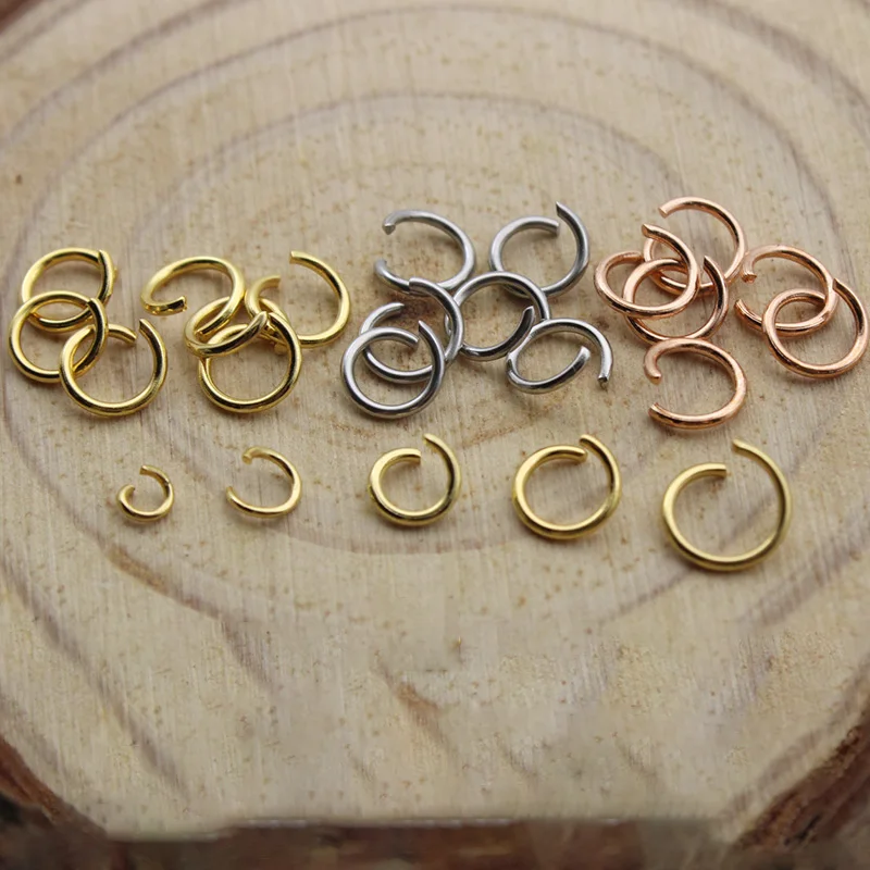 100pc Stainless Steel Open Jump Rings & Split Rings Connector 5 6 7 8 10 12 mm for Jewelry Making Earring Bracelet DIY Findings