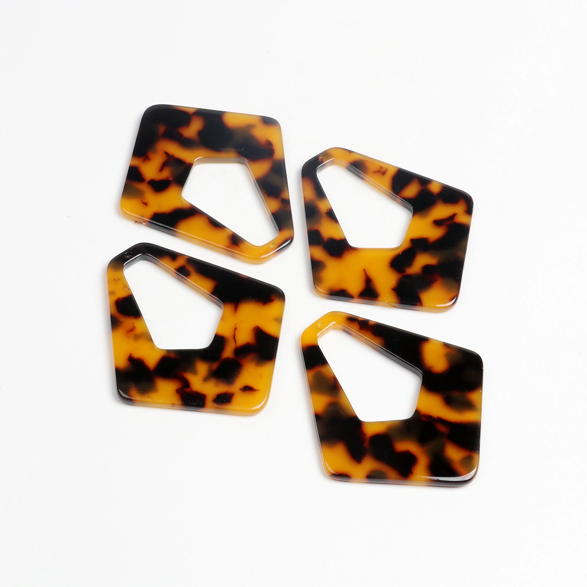 Tortoise Shell Beads,Acetate Acrylic Earring Charms,Teardrop Shaped Pendants,Jewelry findings,Earrings Parts,50mmx45mm ACE233