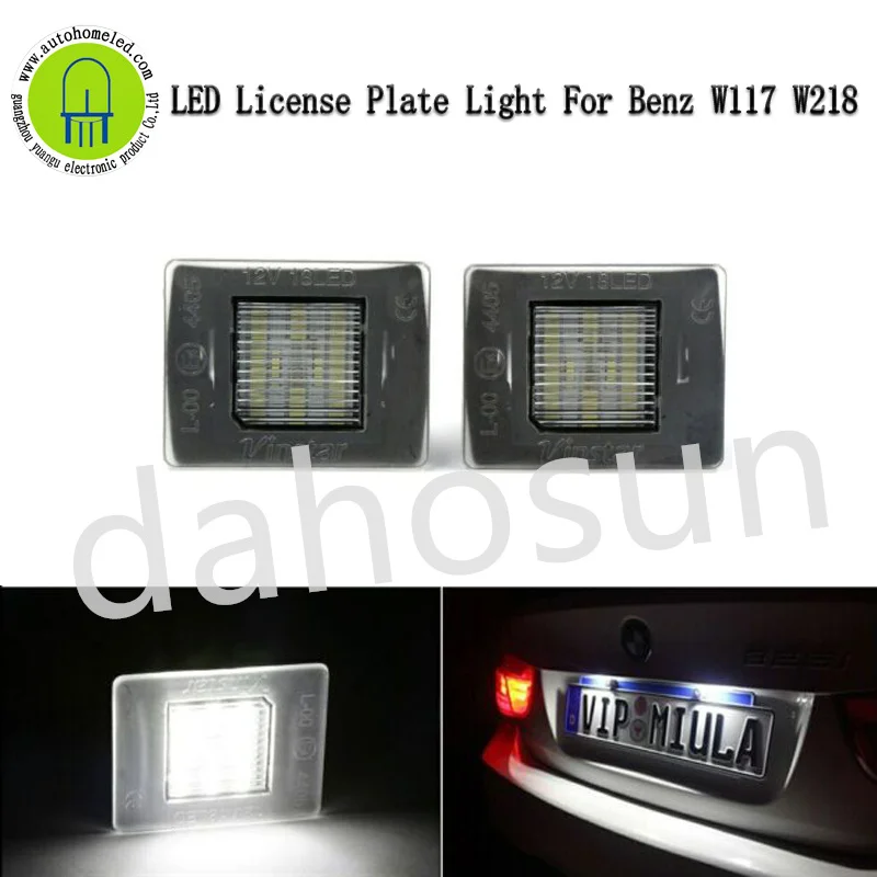 

2Pcs Dahosun White LED License Plate Lights Fit for Mercedes-Benz W218 W117 W176 W156 W166 R172 X166 GL CLA Tail Lamp