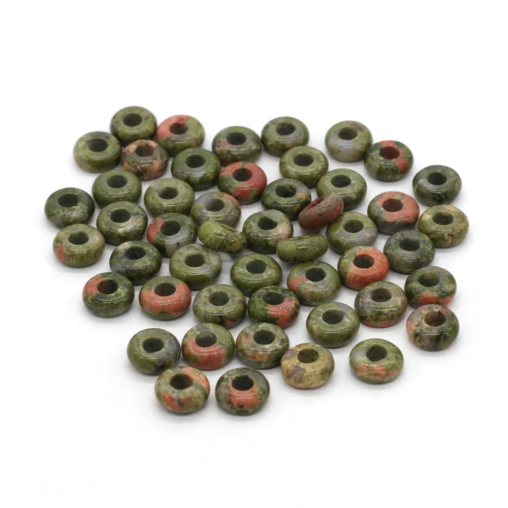 Großhandel 100 Stück Natursteinperlen, großes Loch, Abacus-Form, Agts-Steinperlen für die Herstellung von Schmuck, Halsketten, Loch 4 mm, Größe 5 x 10 mm – Detail 36