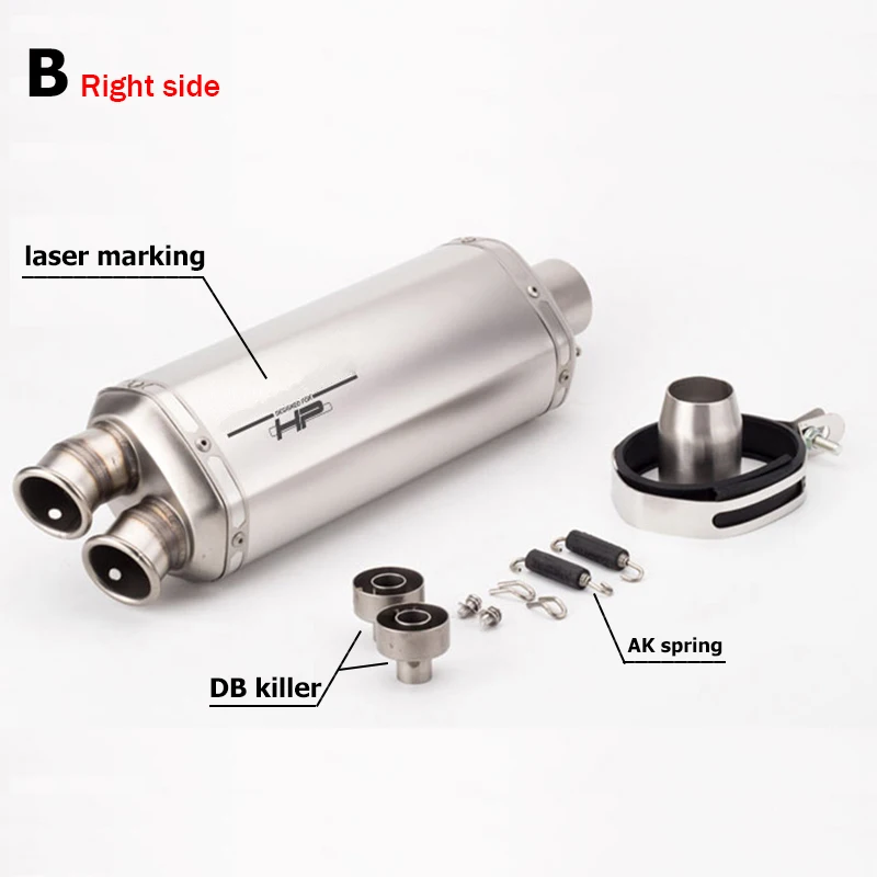 Silenciador de Escape Universal para motocicleta, 51mm, DB killer, SV650, Z900, F850GS, R1200GS, R25