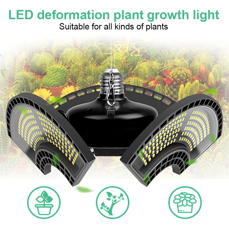 E27 vermelho e azul espectro dobrável planta luz led estufa à prova dwaterproof água berçário plantio luz ultravioleta planta gro