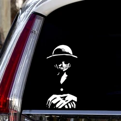 Car Stickers Luffy Pirates Anime Reflective Funny Decoration For Windshield Window Trunk Bumper Motorcycle Auto Styling C40