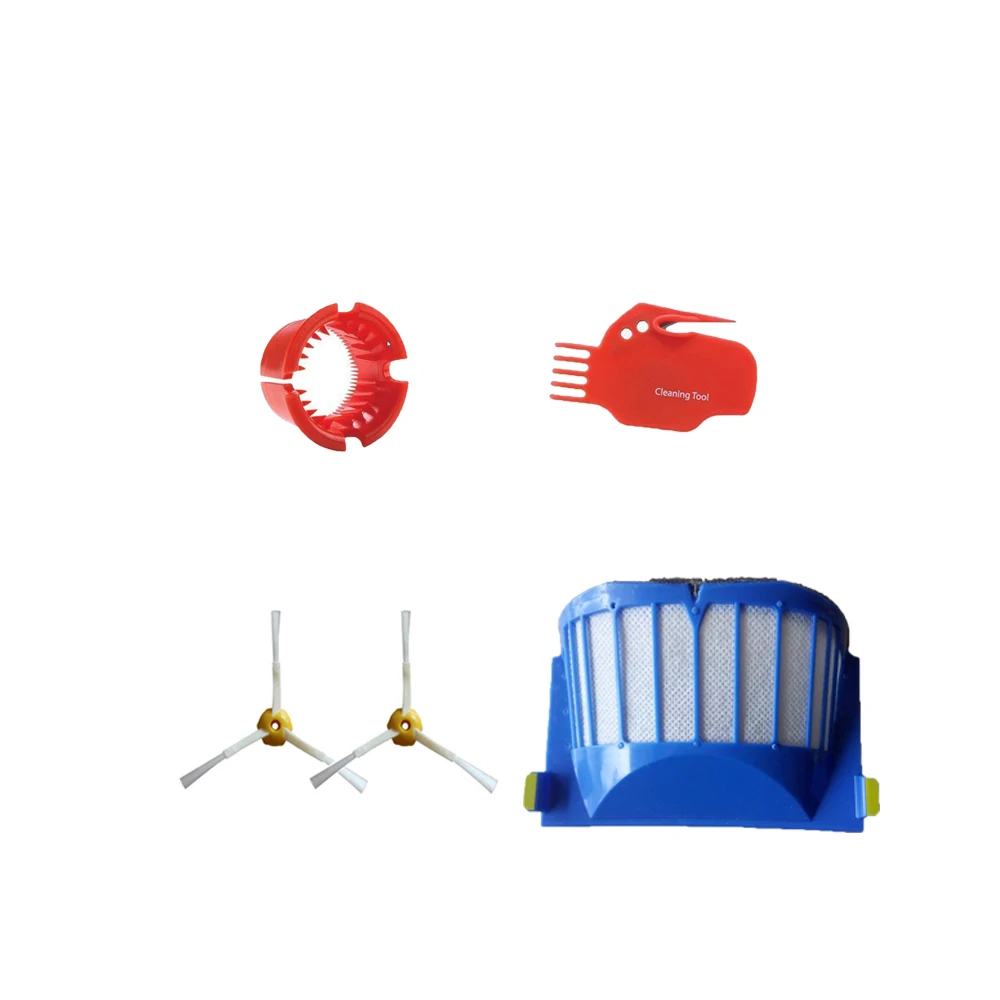 진공 청소기 사이드 브러시 iRobot Roomba 600 시리즈 610 615 620 625 630 교체 파란색 AeroVac Hepa 필터 청소 도구