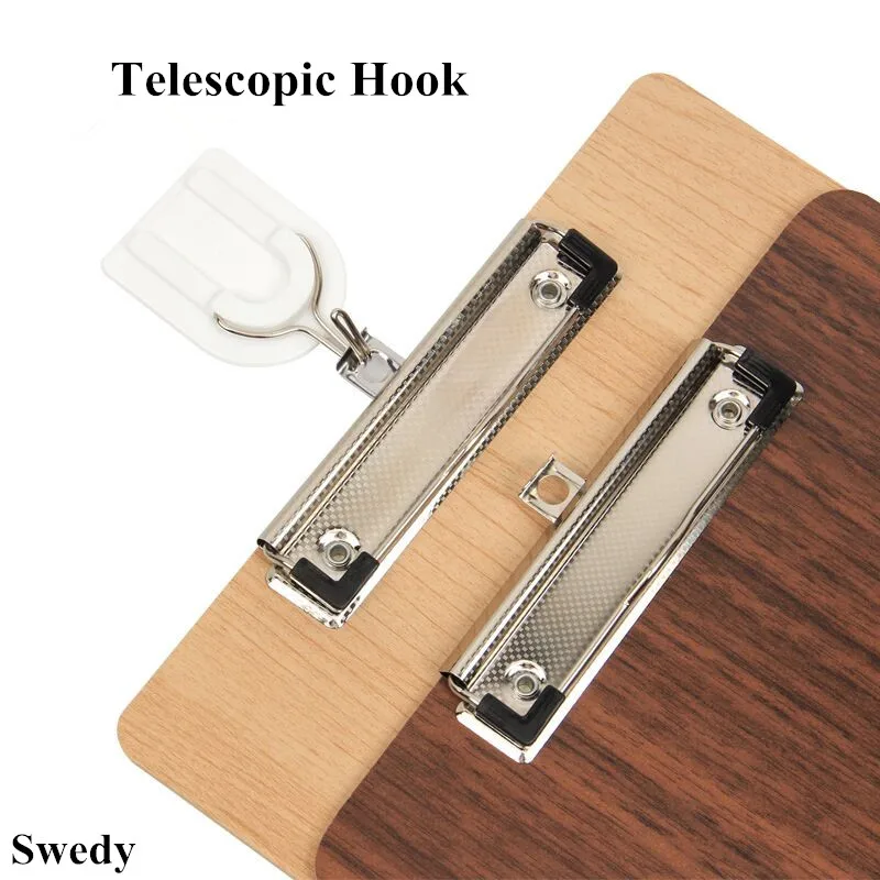 A4 Letter Size Wood Clipboard File/ Menu Paper Document Holder Board Hardboard Clipboard, Low Profile Clip