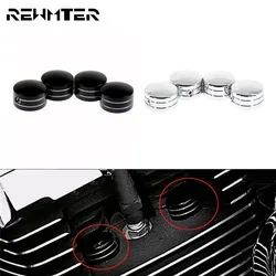 4PCS Motorcycle Black/Chrome Spark Plug Head Bolt Cap Cover Plug Aluminum For Harley Twin Cam Touring Sportster 883 Street Glide