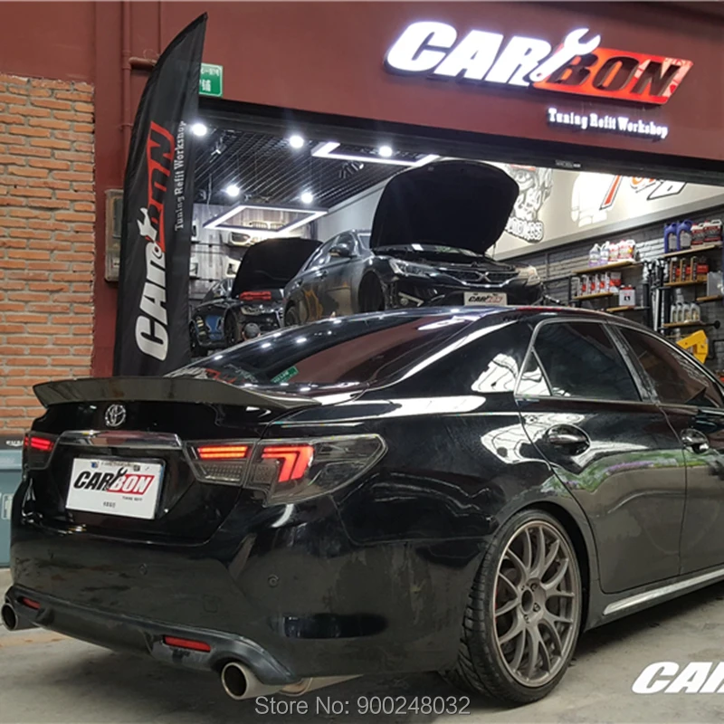 

for Toyota Mark X REIZ 2010 -2017 Carbon Spoiler Wing Trunk Lip Boot Cover Car Styling