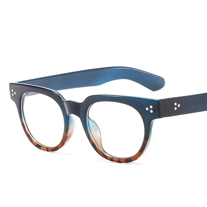 

Fashion Glasses Frame Small Frame Flat Mirror Gradient Color Thick Frame Glasses Frame Oval Mirror Black Frame Glasses