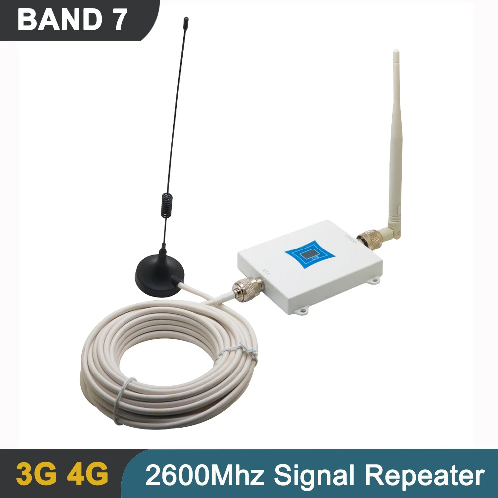 2600Mhz Cell Phone Signal Repeater Set Band 7 4G LTE Mobile Phone Cellular Signal Range Extender Booster Amplifier with Antenna