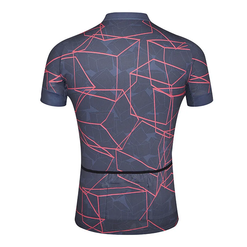 Maglia da corsa estiva cerniera completa aderente manica corta abbigliamento da ciclismo camicie da bicicletta professionali all\'aperto con tasca