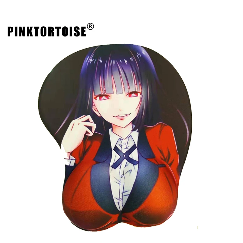 Anime Kakegurui Yumeko Jabami  3D Chest Silicone Wrist Rest Mouse Pad notebook PC Jabami Yumeko playmat