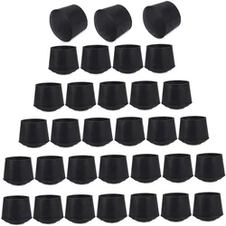 32 PCS 7/8 inch Round Chair Leg Tips Caps Anti-Slip Black Rubber Table Feet Covers Chair Leg Protectors