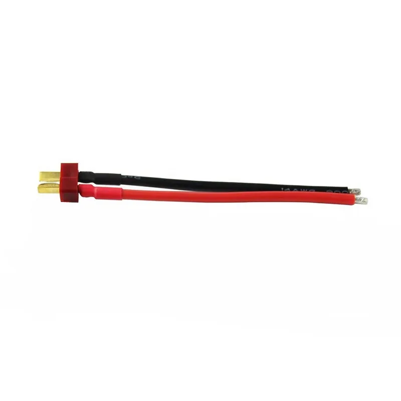 T plug Connector Male & Female with10cm 14 AWG Soft Silicone Wire for RC hobby Quadcopter Lipo Battery Deans Ultra Pigtail Cable