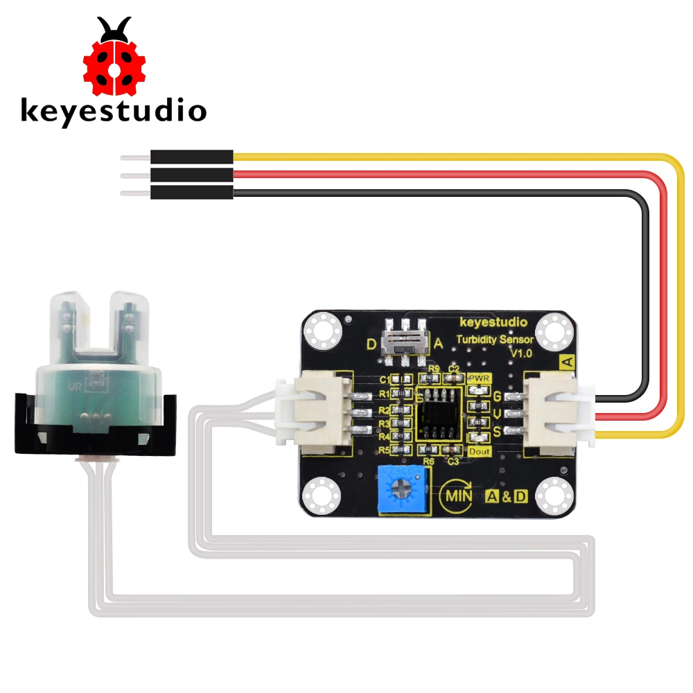 Keyestudio Turbidity Sensor V1.0 With Wires for Arduino  Water Testing