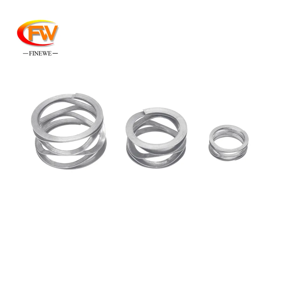 FINEWE Wave Spring Washer Flat Wire Washers High Pressure Stainless Steel Wave Washer Spring