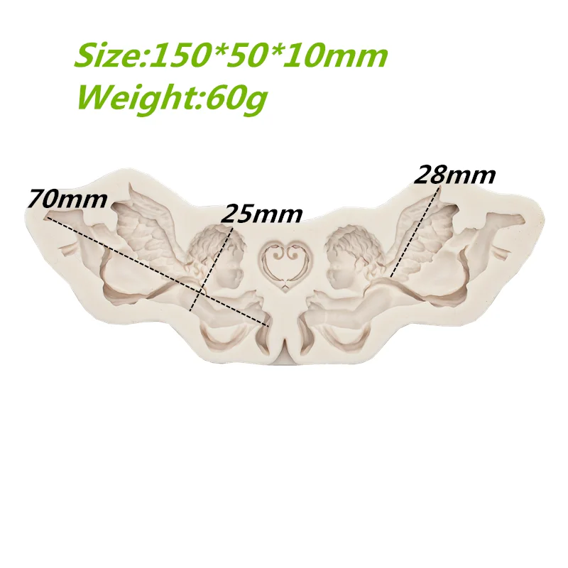 Angel Flower Silicone Mold Resin DIY Cake Pastry Fondant Moulds Kitchen Baking Tool Dessert Chocolate Lace Decoration Supplies