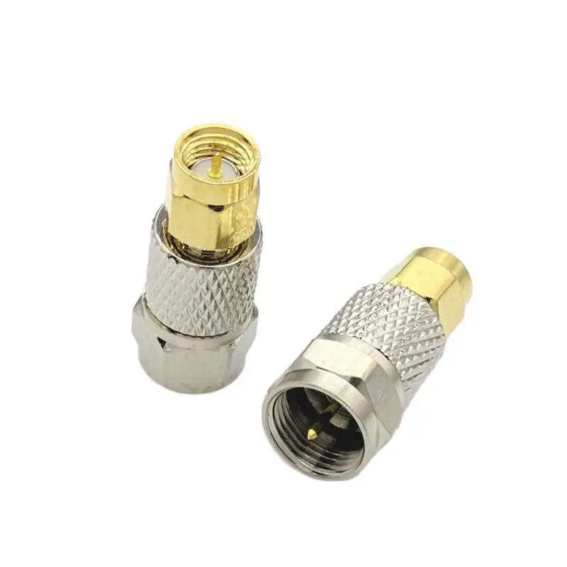 F ذكر إلى SMA ذكر قابس مستقيم RF محول Coax ، محول موصل ، 1 ، #2
