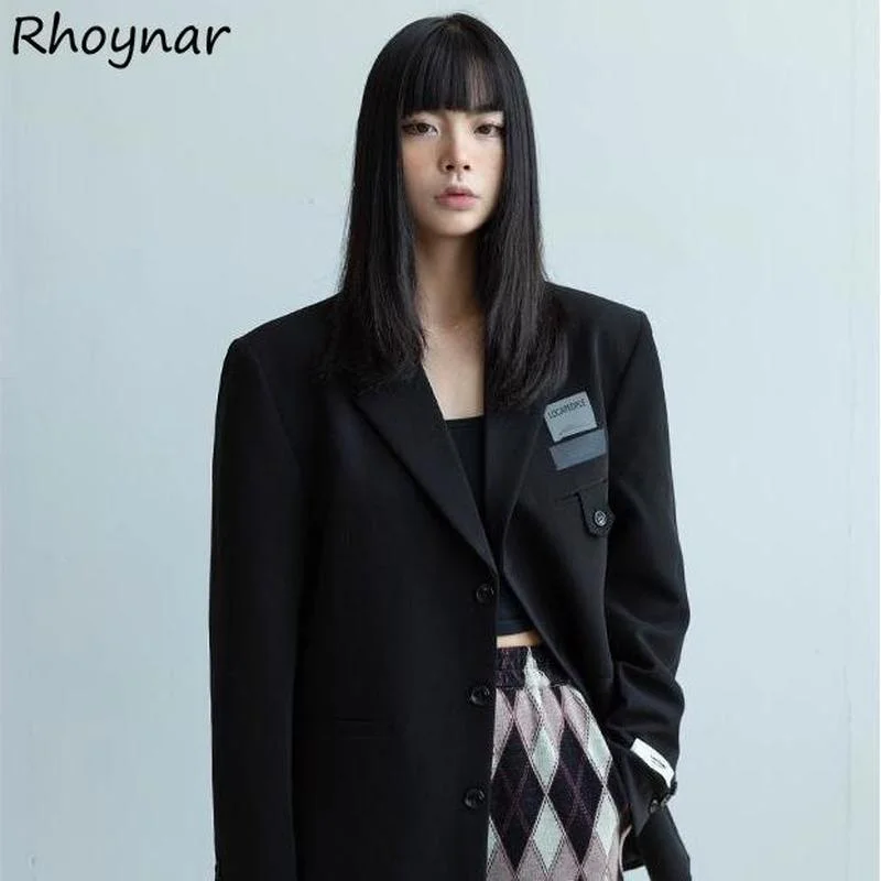 Blazers Women Simple Loose Preppy Full Sleeve Korean Style Couple S-3xl Fashion Leisure Single Breasted Popular Mujer Daily Ins