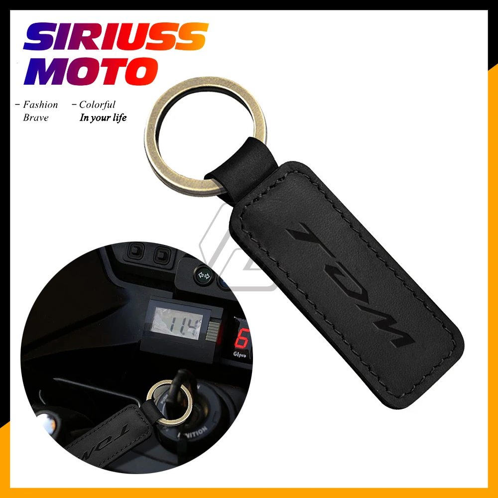 

Motorcycle Cowhide Keychain Key Ring Case for Yamaha TDM 850 900 Motorbike