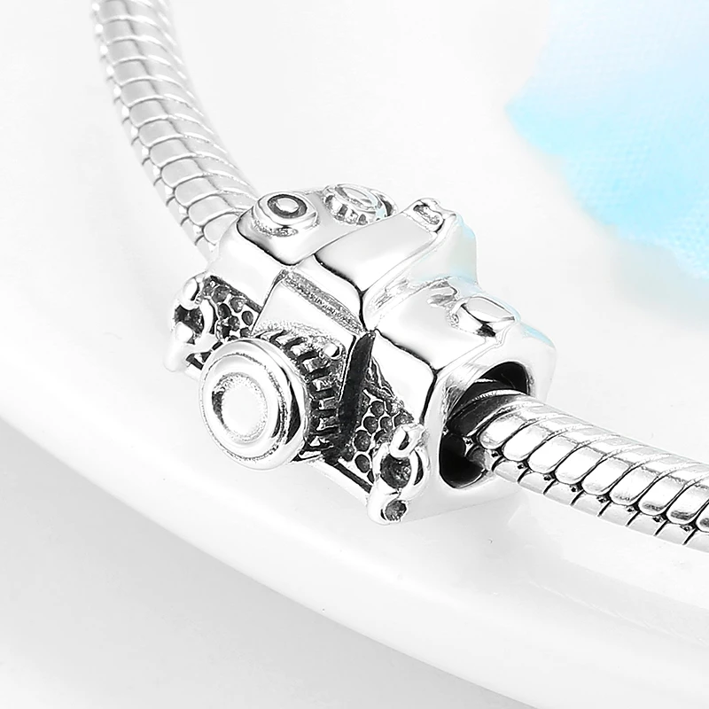 New 925 Sterling Silver Multi-function Cassette Camera fine Beads Fit Original Charm Bracelet Jewelry making