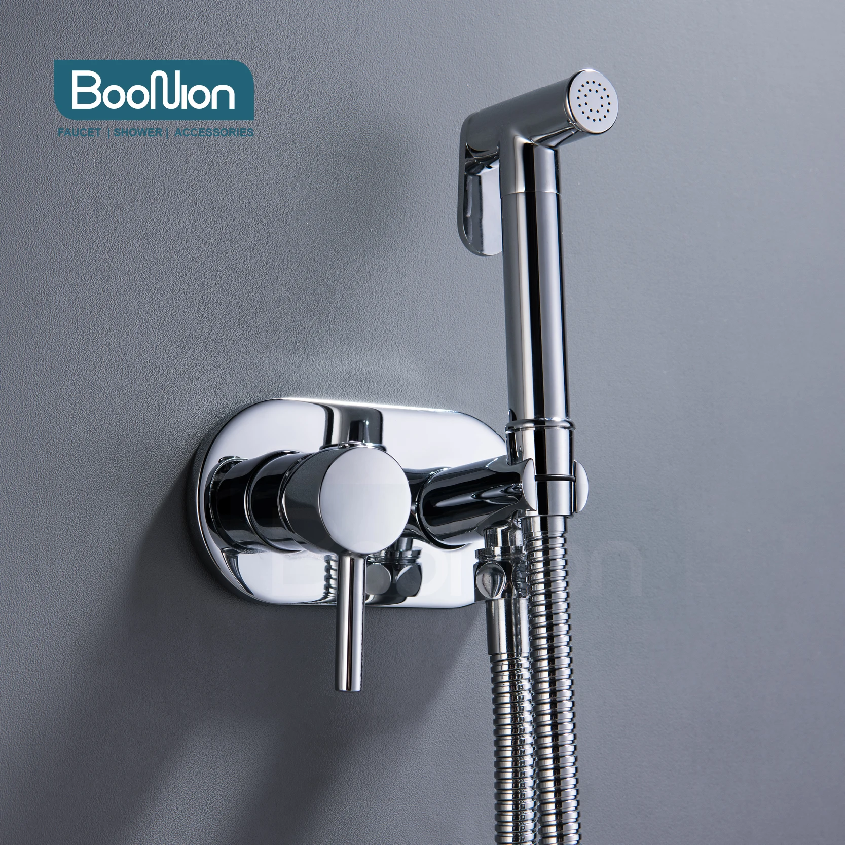 

Boonion Bidet faucet Brass chrome plated shower faucet Hot and cold faucet shower faucet Toilet faucet Minimalist style