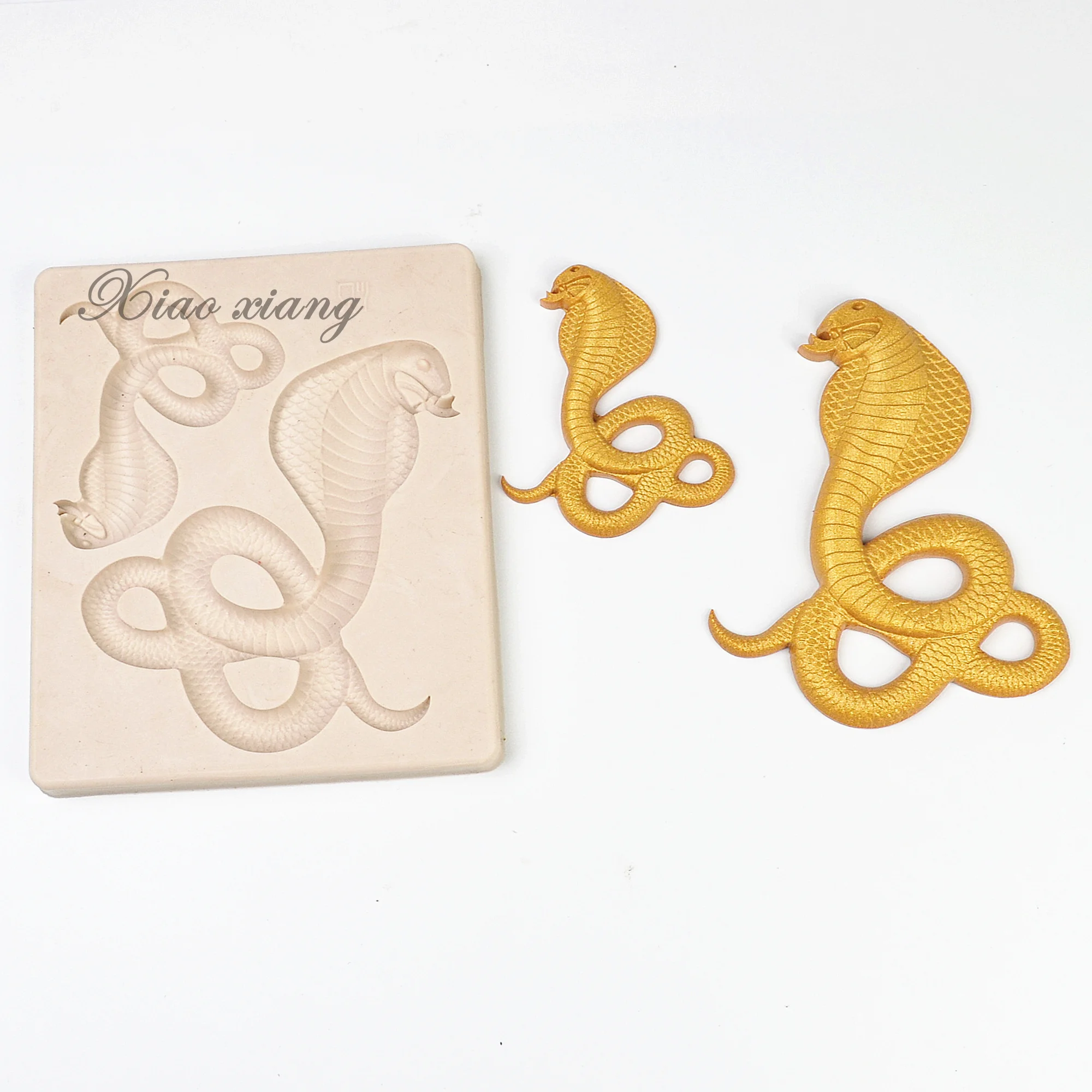 

3D Snake Silicone Molds Fondant Chocolate Cake Decorating Tools DIY Sugarcraft Cupcake Topper Candy Polymer Clay Moulds M1028