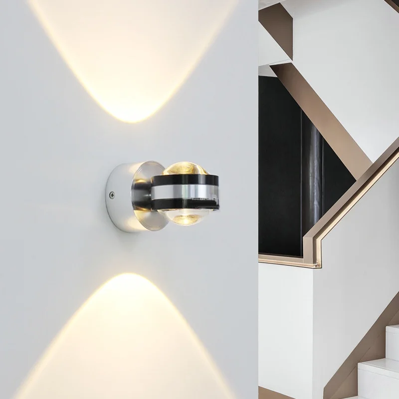 Double Side Wall Light  Modern Indoor Hotel Decoration Up Down LED Wall Lamp for Living Room Bedside TV Background KTV Lamp