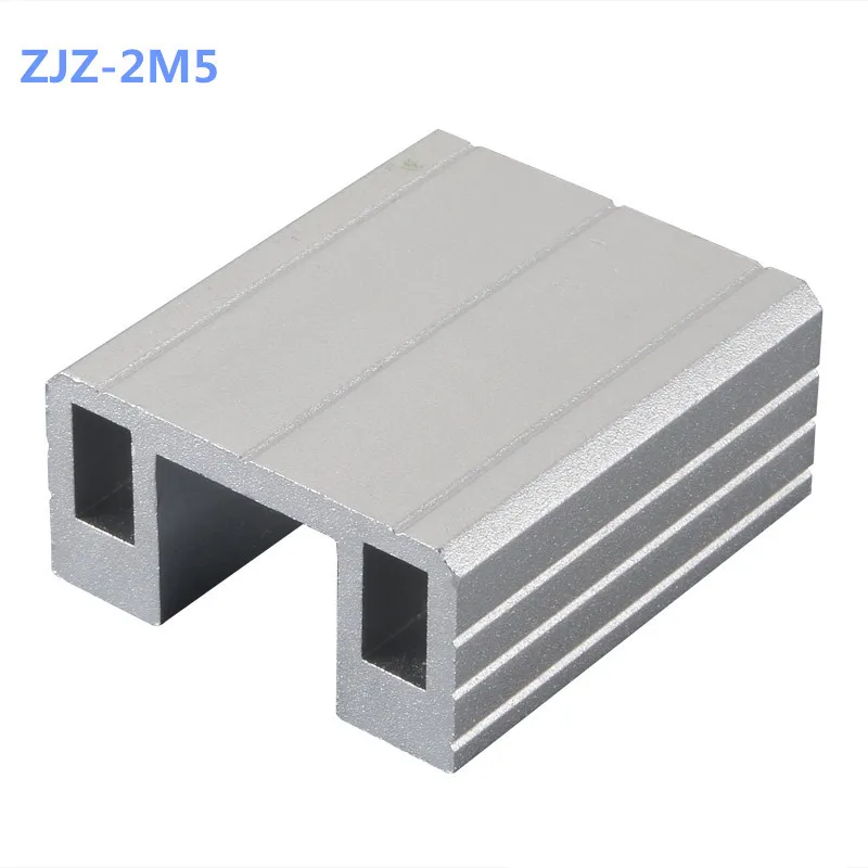 Mechanical Fixture Fittings Aluminum Strip single groove/double Groove connection fixing block through hole ZJZ-2 5/M5