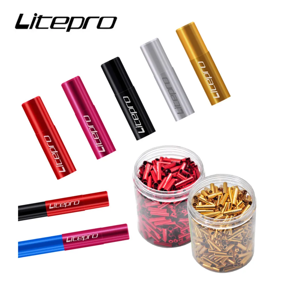 Litepro Folding Bicycle 20Pcs Brake Shift Cable Cap Aluminum Alloy 4mm 5mm MTB Road Bike Line Wire Tube Ends Cap