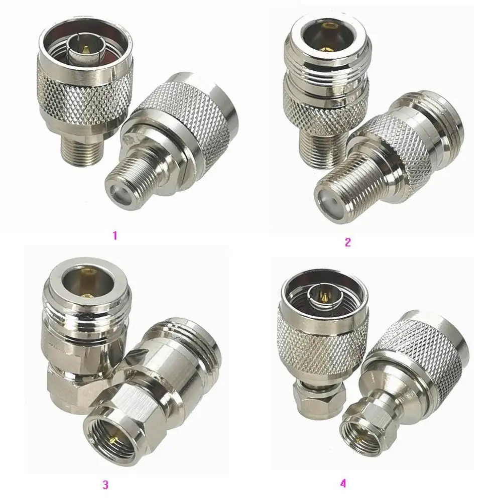 1Pcs F Tv Naar N Male Plug & Vrouwelijke Jack Rf Coax Adapter Connector Test Converter Messing