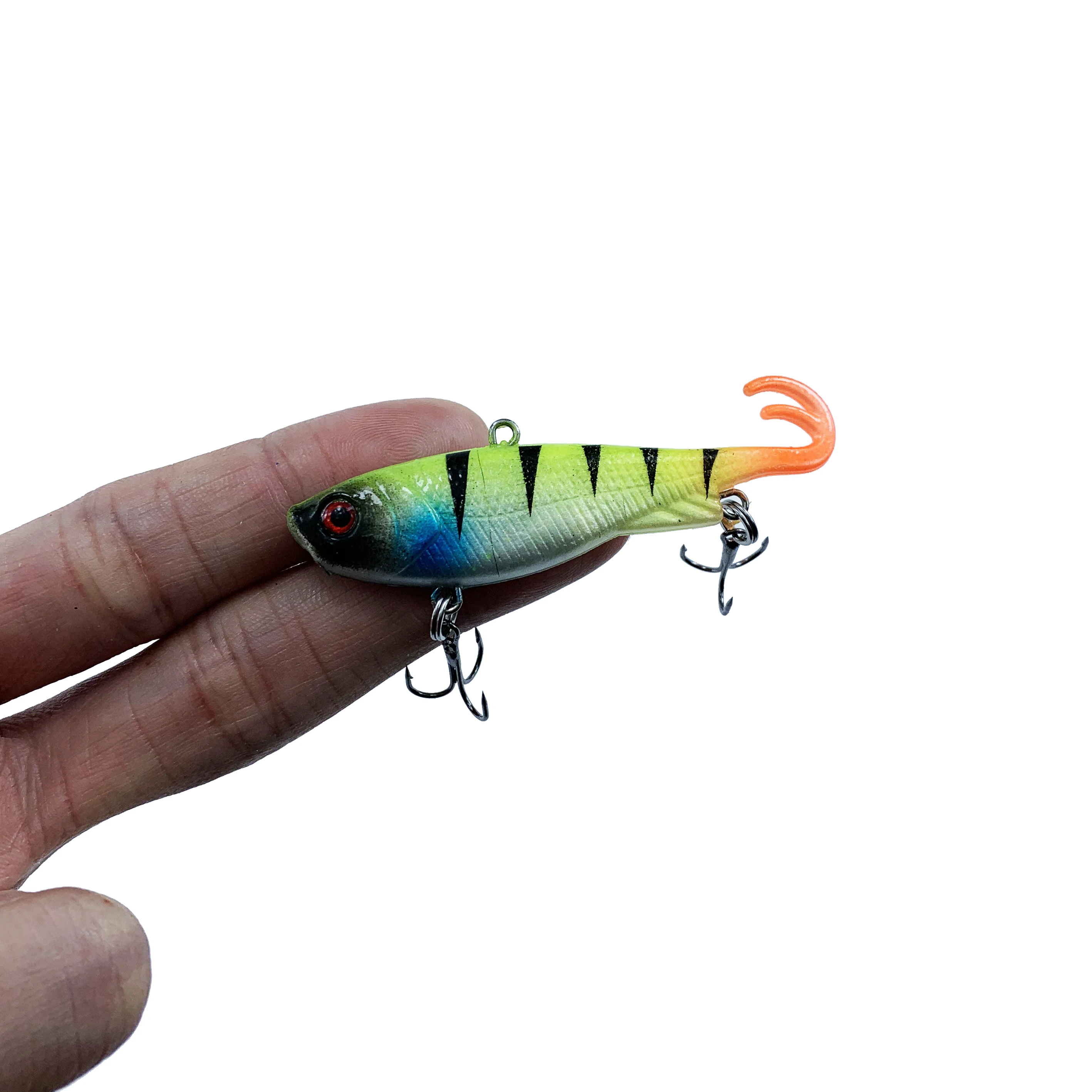 7cm 12.5g Soft Skin Swimbait Vib Ice Fishing Lure Wobbler Pesca artificial  Sink half hard bait Crank Vibration swing tail Jig
