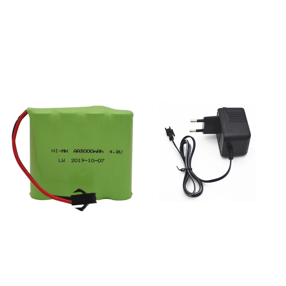 4.8v 3000mah NiMH Battery with Charger For Rc toys Cars Tanks Robots Boats Guns Ni-MH AA 4.8v Rechargeable Battery Pack