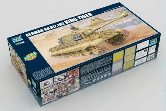 

Немецкий пластиковый набор моделей Kingtiger Trumpeter масштаб 00910, 1/16