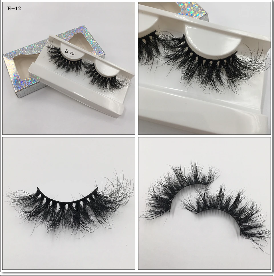Neue nasse flauschige Nerz Wimpern mit Spikes Make-up Anbieter 16mm 18mm 25mm Volumen lang natürlichen Look Nerz Wimpern Großhandel – Detail 30