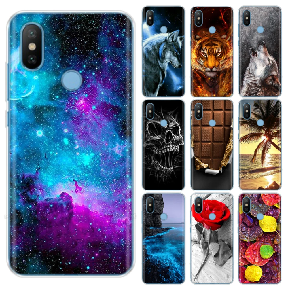 Silicone Cover for Xiaomi MI A2 LITE Case Full Protection Soft Tpu Back Cover Phone Cases for Xiomi MI A2 Lite 6X Bumper Coque