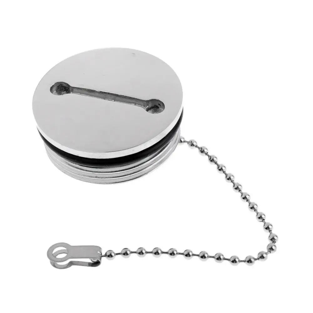 ISURE MARINE Gas Deck Fill 38mm Replacement Spare Cap with Chain Boat Yacht Accessories