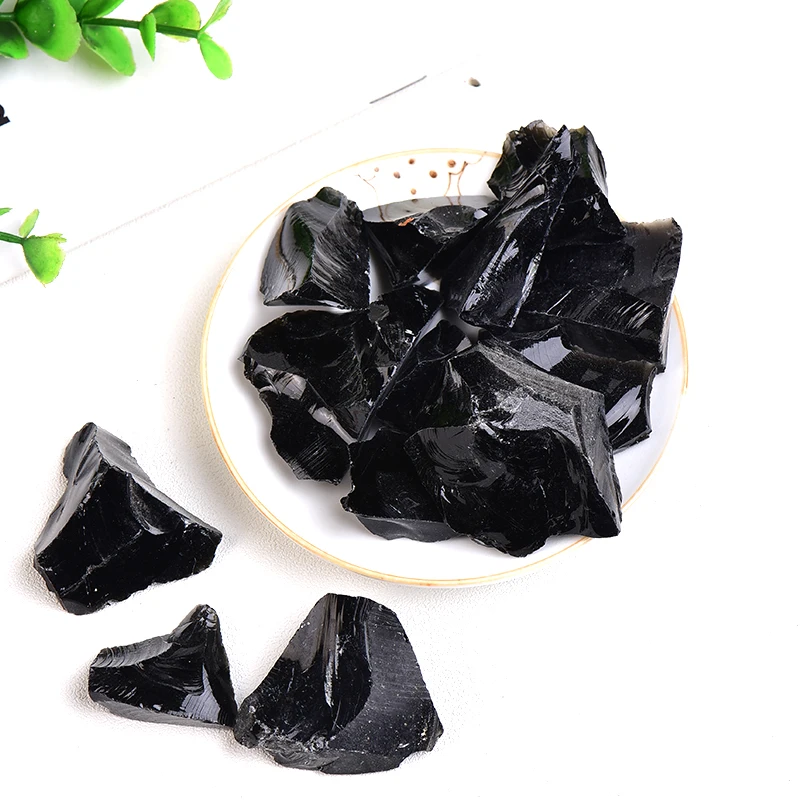

Natural Stone Obsidian Crystal Gravel Irregular Shape Specimen Repair Rock Mineral Healing Stone Gift Home Decor Reiki Aquarium