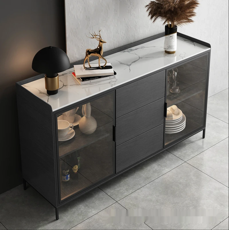 

Slate dining cabinet living room household locker against the wall tea cabinet Nordic