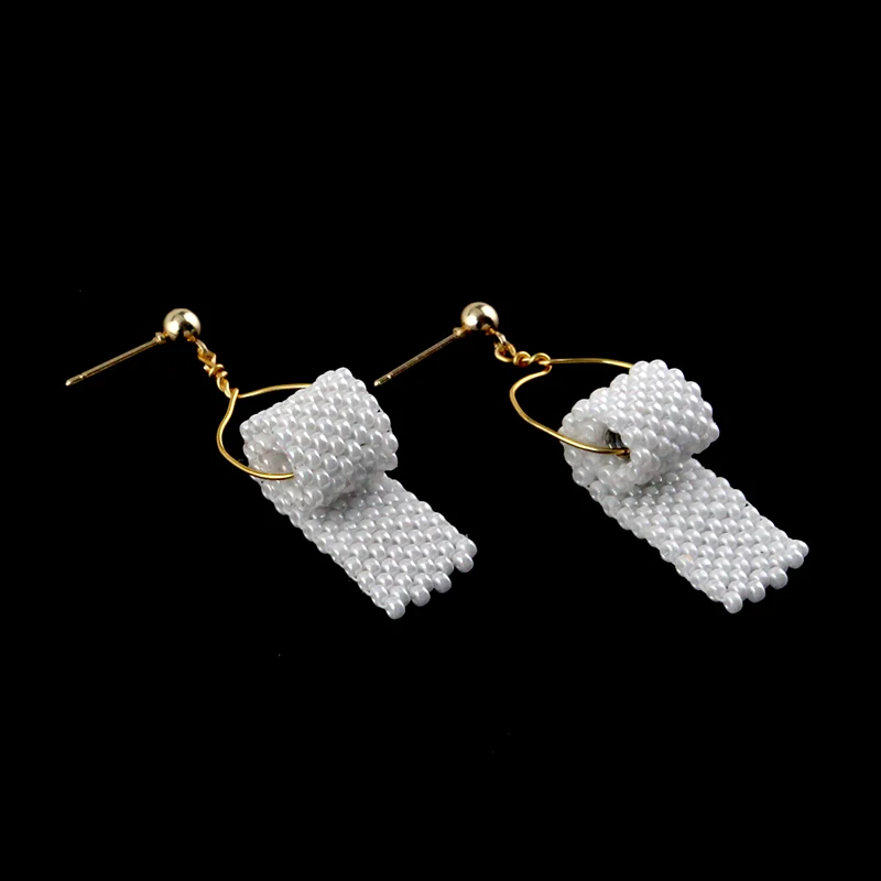 Creative 3D Roll Paper Dangle Earrings Girls Geometric Drop Earrings Women Toilet Paper Towel Studs Funny Earrings