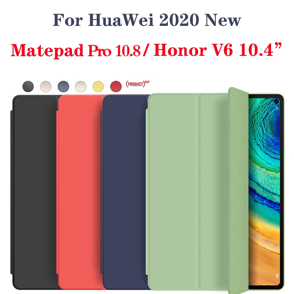 

For HuaWei MatePad 10.4 Case Pro 10.8 5G Case Soft Silicone Cover for Honor Pad V6 Case Holster with Smart Sleep Wake Funda Capa