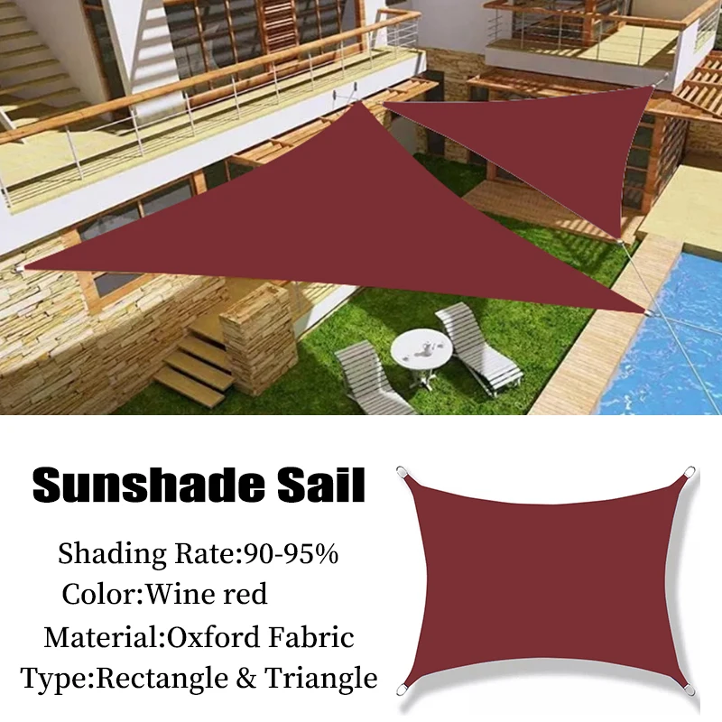 

Outdoor Waterproof Polyester Sun Shade Sail Garden Balcony Patio Yard Awning Beach Pool Sun Shelter Camping Tent Car Shade Cover