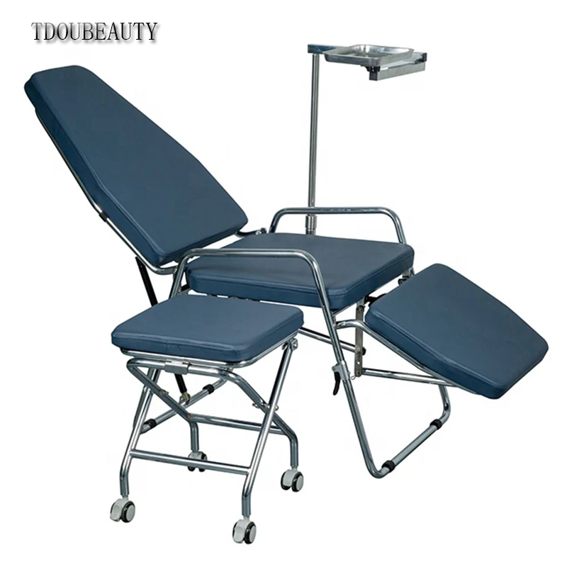 TDOUBEAUTY Foldable Dental Chair/Portable Dental Patient Chair With Light & Spittoon