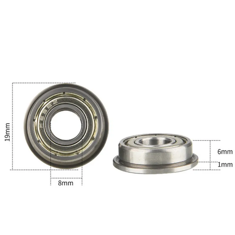 50pcs/100pcs F698ZZ F698-2RS 8*19*6mm flange deep groove ball bearing 8x19x6mm Flanged bearing F698Z F698 F698RS