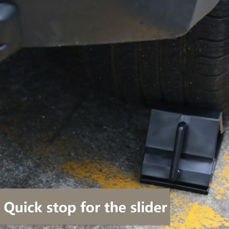 2 Pcs Antislip Vehicle Car Truck Wheel Tire Chock Stop Block Black
