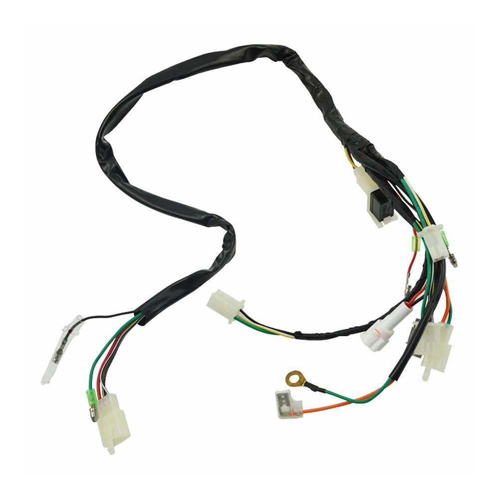 FLYPIG Electrical Main Wiring Harness Wire Loom Plus Connectors for Yamaha PW50 PY50  Peewee 50 2-stroke 50CC