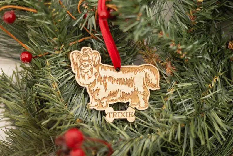 

Yorkie Ornament - Yorkshire Terrier - Personalized Dog Ornament - Dog Breed Christmas Ornament - Pet Memorial - Gift for Dog Lov