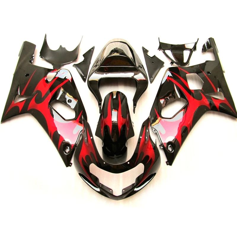 Red Black Injection Fairing kit for Suzuki GSXR600 750 K1 01 02 03 GSXR 600 GSXR750 2001 2002 2003 High Quality fairings TY27