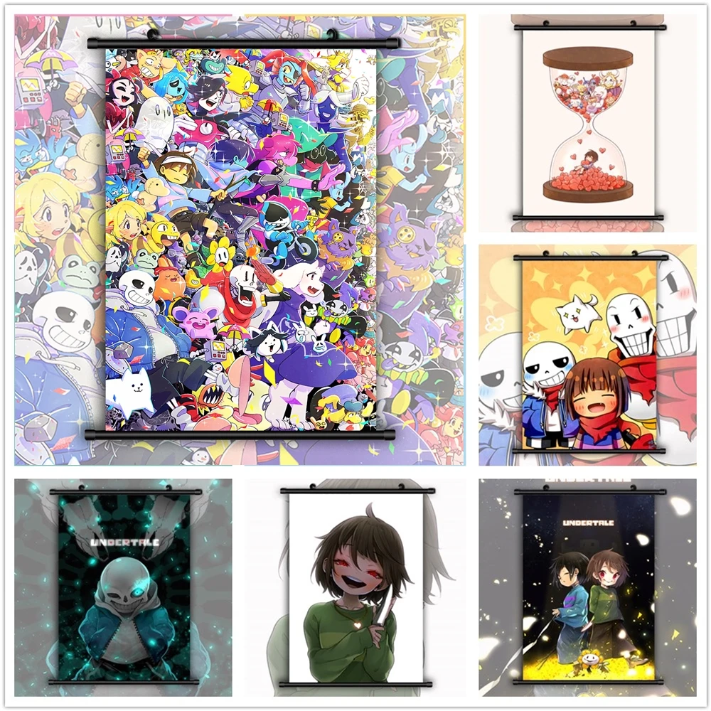 Anime Undertale Sans Frisk Chara Papyrus Manga Canvas Painting Wall Art Photo Children Room Decoration