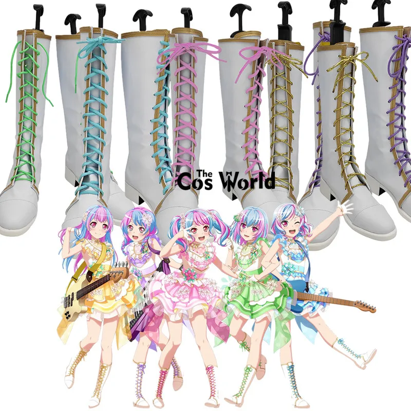 

BanG Dream! Pastel Palettes Shirasagi Chisato Maruyama Aya Hikawa Hina Yamato Maya Anime Customize Cosplay Shoes Boots