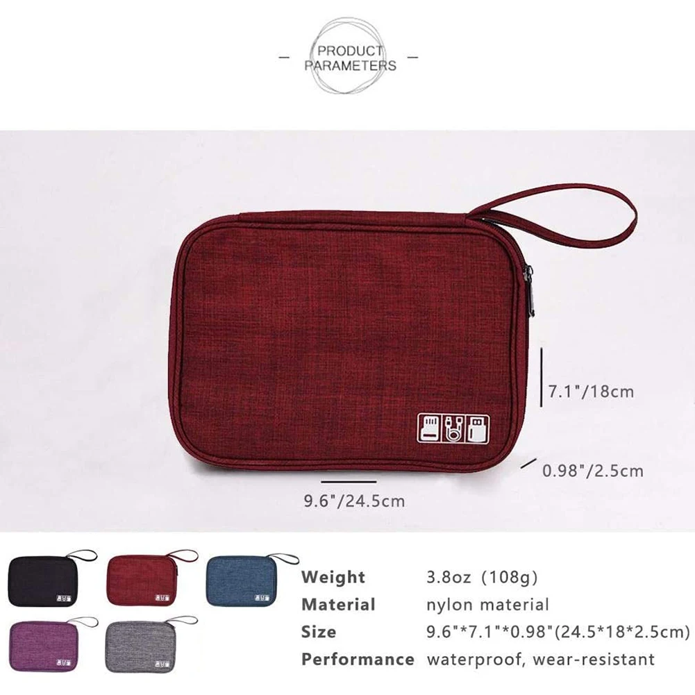 유니버설 휴대용 시계 스트랩 주최자 시계 밴드 보관 가방 데이터 케이블/모바일 전원 시계 밴드 홀더 여행 케이스 파우치